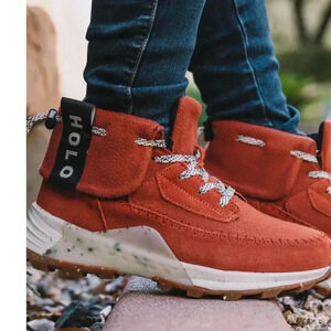 NEW Holo‎ Quorra Red Ecco Suede Fleeced Lined Winter Boots Women’s Sz 11 NWT